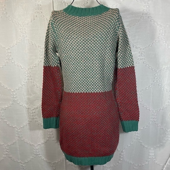 Lavand knit red and green sweater dress size M - Picture 4 of 8
